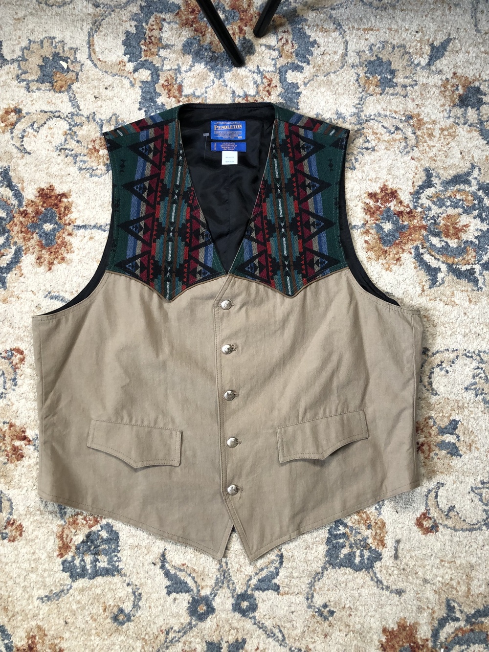 Pendleton Vest Mens XL Southwest Aztec Western High Grade Made in USA